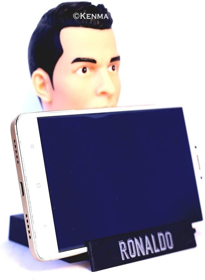 مجسم كينما رونالدو بقميص أبيض، مجسم هزاز الرأس مصنوع من مادة PVC، لعبة - Image 4